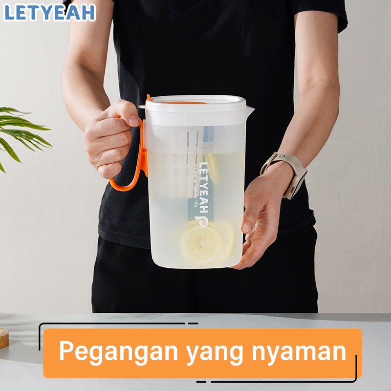 letyeah Teko air set dengan 4 cangkir/water jug 2.2L/ teko jus set 5 in 1 /teko teh dengan saringan BPA free