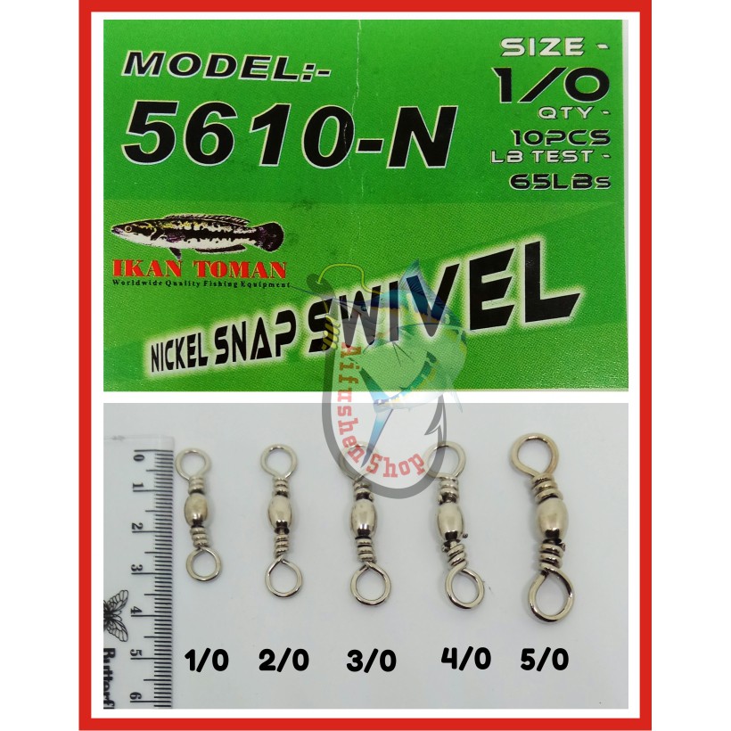 NICKEL SNAP SWIVEL IKAN TOMAN MODEL 5610-N