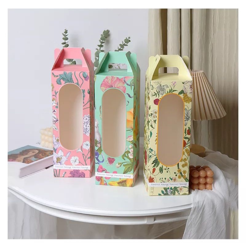 

tas kertas/tas kado/paper bag/tas tenteng/goodie bag/tas souvenir/tas motif bunga/11x11x38cm