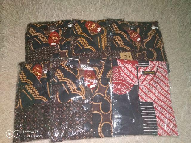 Tunik Mataram Parang Black Batik Solo Casual Seragam Kerja Kantoran Dress Seling Parang