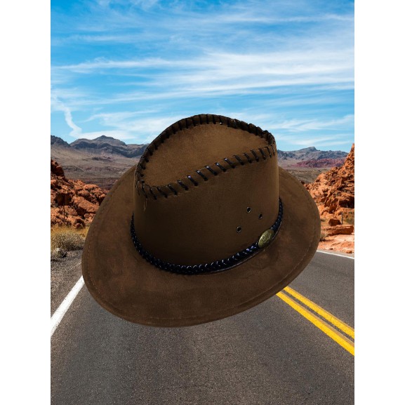 Topi Koboy / Topi Cowboy Amerika Laken Tali Dewasa T27