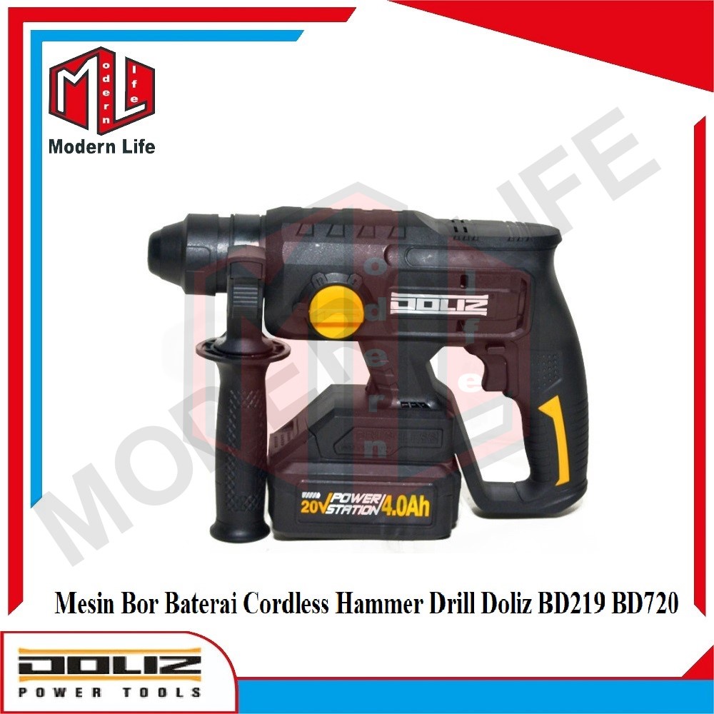 Doliz BD219 BD 720 Mesin Bor Bobok Beton Cordless / Bor Batre Rotary