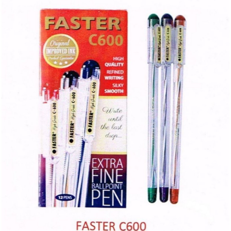 

Pulpen Faster C600 (tinta hitam) /bolpen faster c600 1 Pcs/ 1 Buah