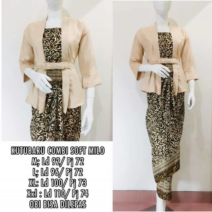 Setelan Kebaya Kutu Baru Combi / Elnira Soft Milo Dan Warna Lain