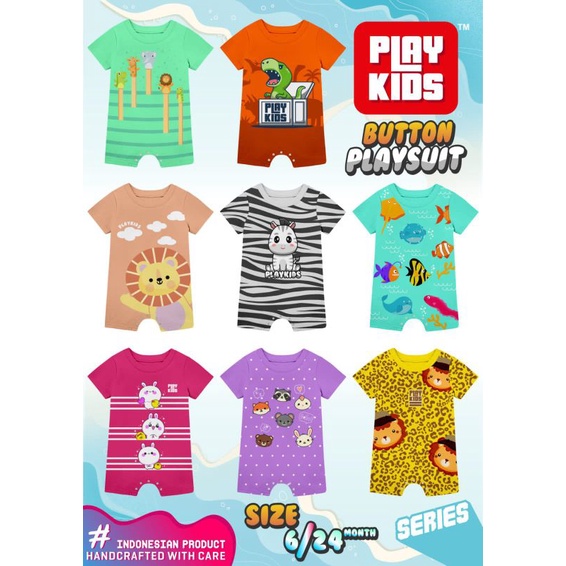 Baju Anak Bayi Jumpsuit Kancing Button Playsuit Playkids