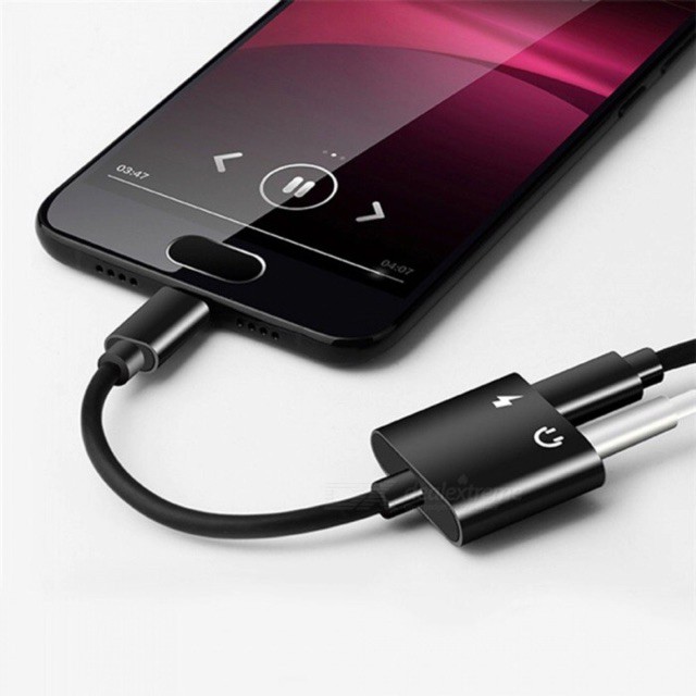 Kabel Splitter Qtop GL022 Tipe C Charger + Play Musik