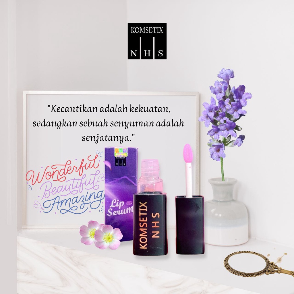 Lip Serum Komsetix NHS 8 ml halal berBPOM (Solusi untuk bibir kering dan pecah-pecah)