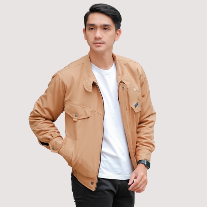Noska Flight Jacket Pablo Champagne Jaket Motor Pria Jaket Casual Pria