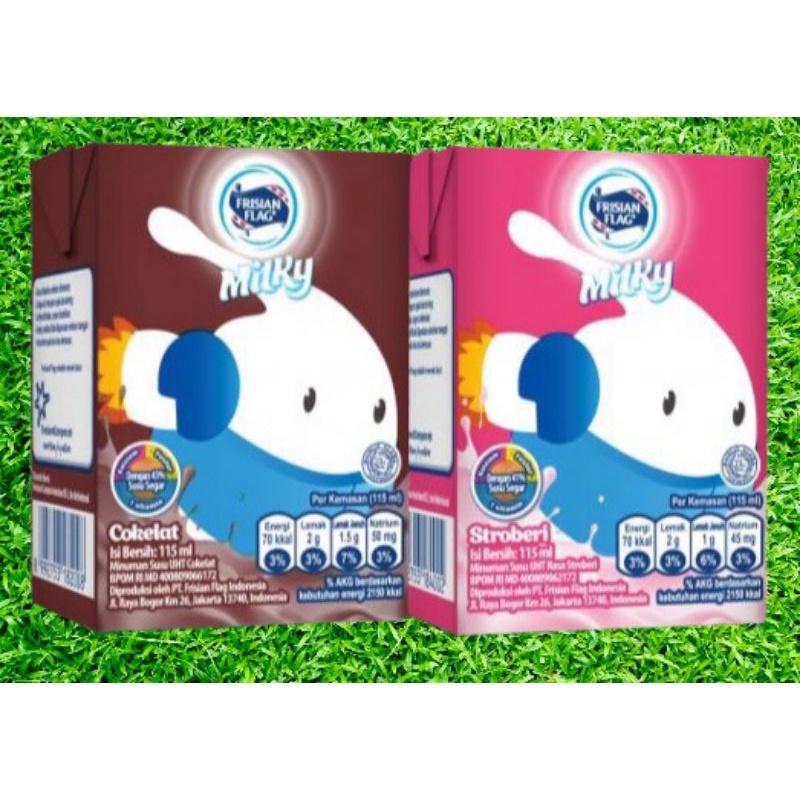 

Frisian Flag Susu UHT Milky Zuzhu Zazha 115 ml X 36 tpk