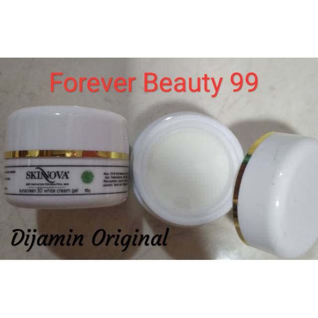 Skinnova sunscreen spf 30 white cream gel - skinova