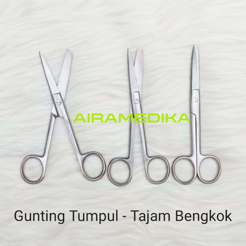 Jual Gunting Tajam Tumpul Bengkok 14cm Stainless Steel Gunting Tumpul Tajam Bengkok 