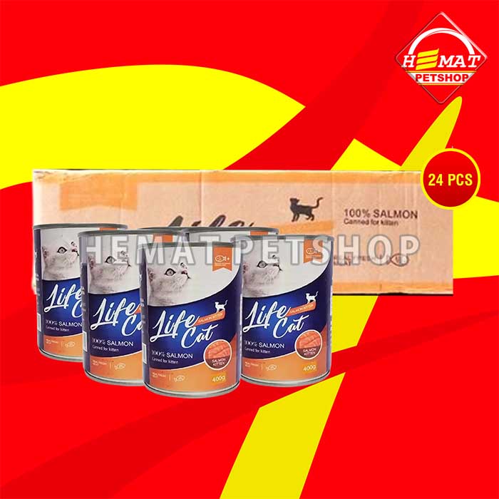 Makanan Basah Kucing Wet Food Kaleng Life Cat Grosir Dus 24 PCS 400GR