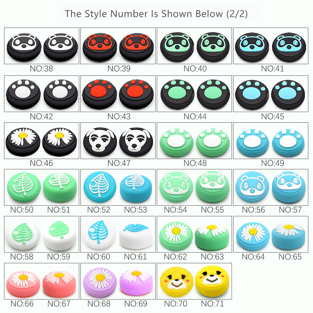 Nintendo Switch Animal Crossing Theme Analog Caps 2 Pcs of Thumb Grips for Nintendo Switch Lite