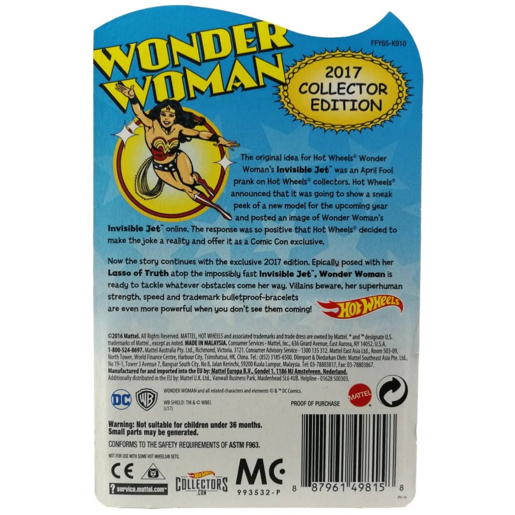 hot wheels wonder woman invisible jet