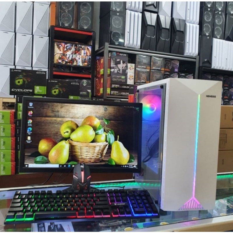 Orderan khusus Pc gaming editing core i7 2600 ram16 gb ssd 256gb vga 4 gb Led 24 samsung Curved