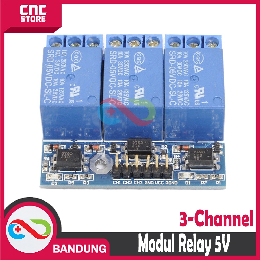 RELAY 5V 3 CHANNEL OUTPUT 250VAC 30VDC 10A WITH OPTOCUPLER MODUL