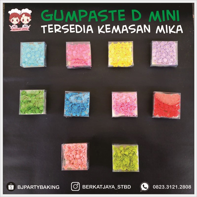 

GUMPASTE/ GPST HIASAN TART/ HIASAN KUE TART / GUMPASTE BUNGA D MINI MIKA