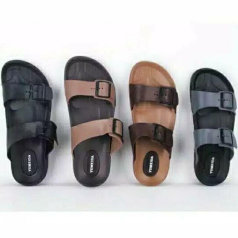 7122 Sandal Jelly Karet Yumeida Pria Ban 2 Gesper