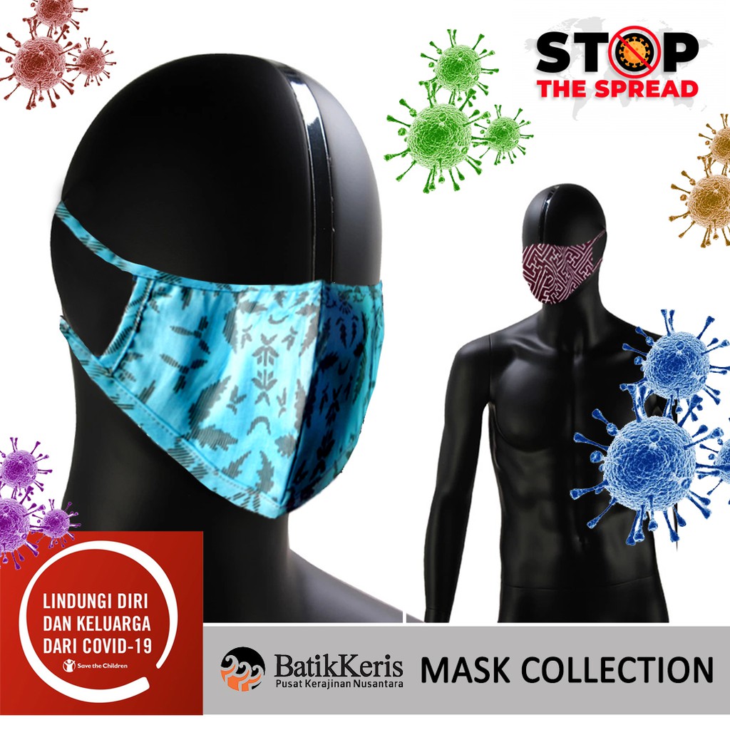 Masker Batik Keris - Penutup hidung dan mulut (100% Cotton)