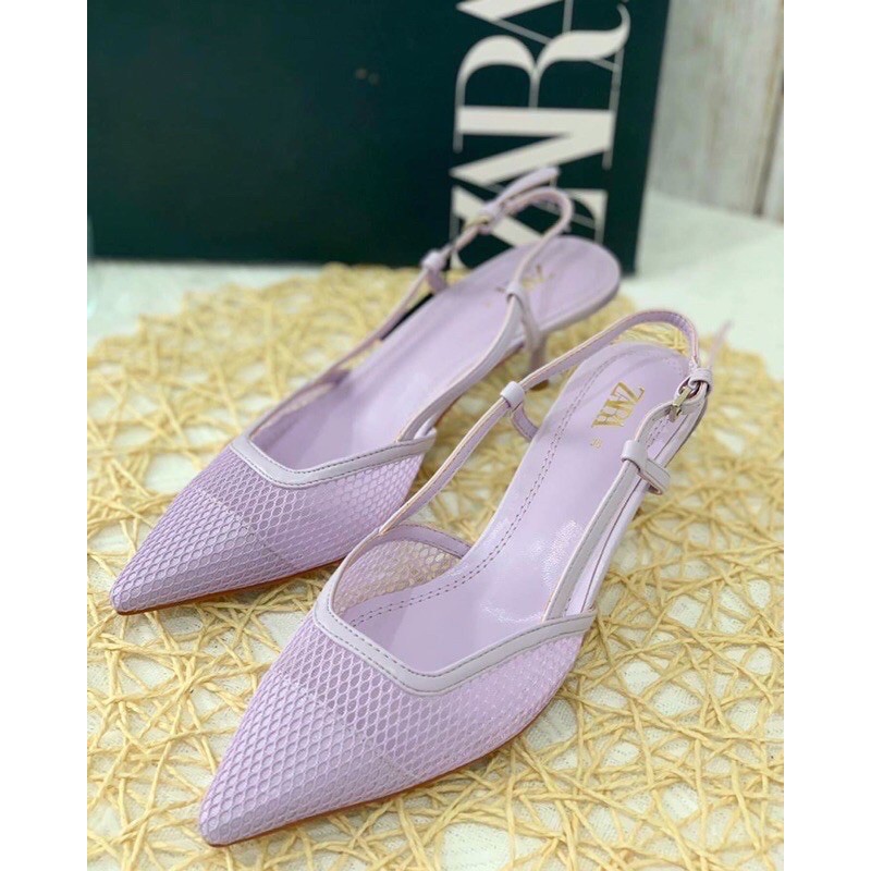 zara heels lilac 38