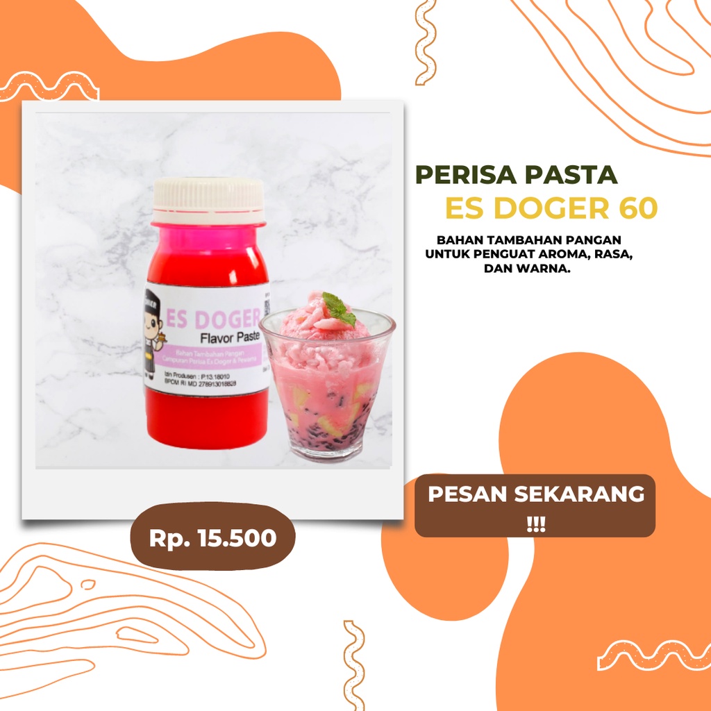 

⚡Cuci gudang⭐ PERISA PASTA ES DOGER 60gr / PERISA PASTA ES DOGER UNTUK MINUMAN ATAU TAKJIL PUASA / PERISA PASTA PEWARNA UNTUK TAMBAHAN BAHAN KUE