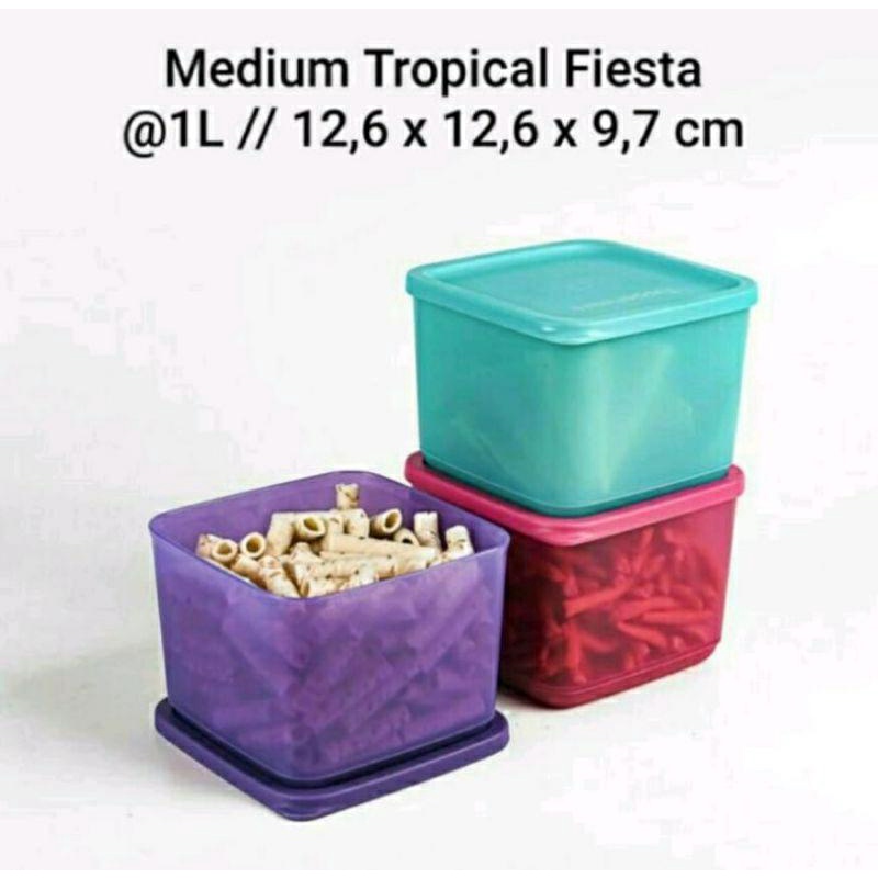 Medium Tropical Fiesta ( satuan & set isi 3 )// Medium Summer Fresh //Toples 1 L//Toples 1 Liter//Tu