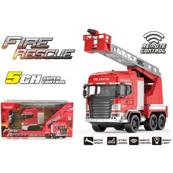 RC FIRE RESCUE TRUCK Mainan Remote Control Mobil Pemadam Spray Jumbo