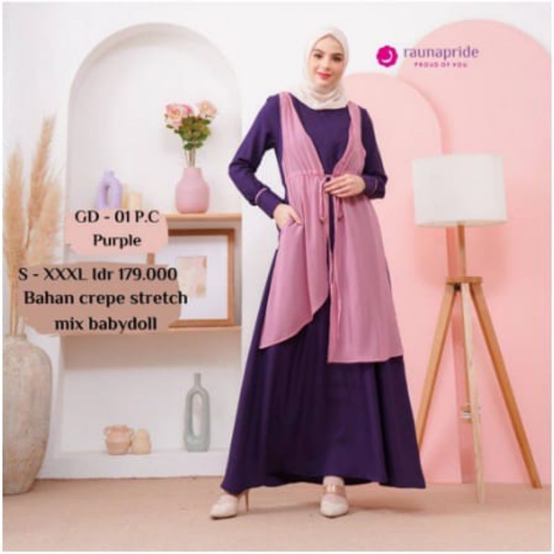 GAMIS RAUNA GD-01 • TERBARU • RAUNA