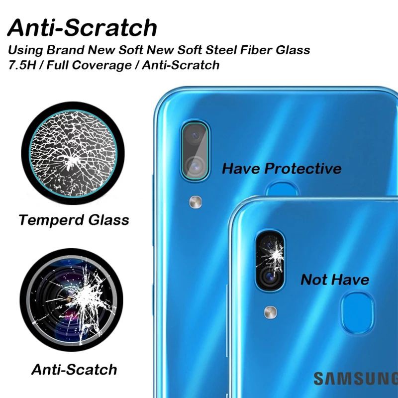 Tempered Glass Camera Samsung A10.A20.A30 TG Anti Gores Kaca Kamera Belakang Screen Protector