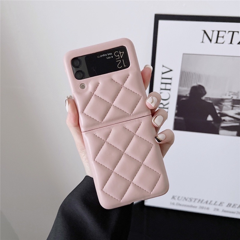 Leather Case Samsung Galaxy Z Flip 6 5 4 3 5G Z Flip3 Zflip6 Zflip5 Flip6 Flip5 Flip4 Zflip4 Zflip3 Casing Bahan Silikon Kulit Tahan Banting