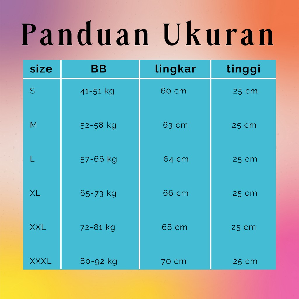 3SP | UWR15 Korset Stagen Pengecil Perut Pasca Melahiran Pelangsing Body Pelangsing Perut Buncit Pembentuk Tubuh Pinggang Perut Ukuran Besar Slimming Pants