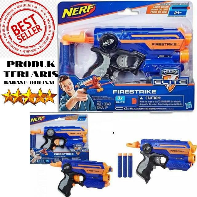 NERF GUN N-STRIKE ELITE FIRESTRIKE LIGHT BEAM ORI NEW