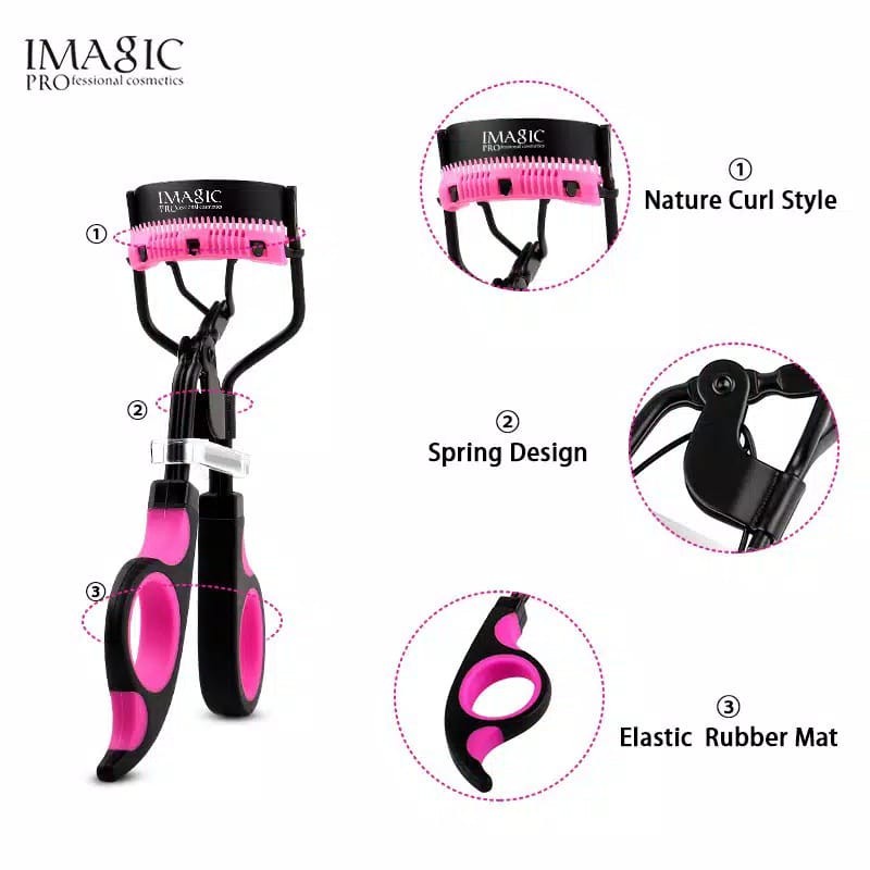 Penjepit Bulu Mata Lentik Dengan Sisir Eyelash Curler Pengeriting Imagic 2 in 1