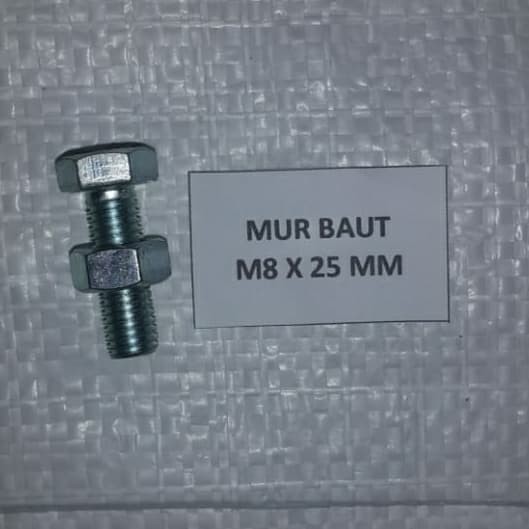 Mur baut 8 x 25 / Bmp m8 x 25 galvanis / Bmp m8 x 25 murah