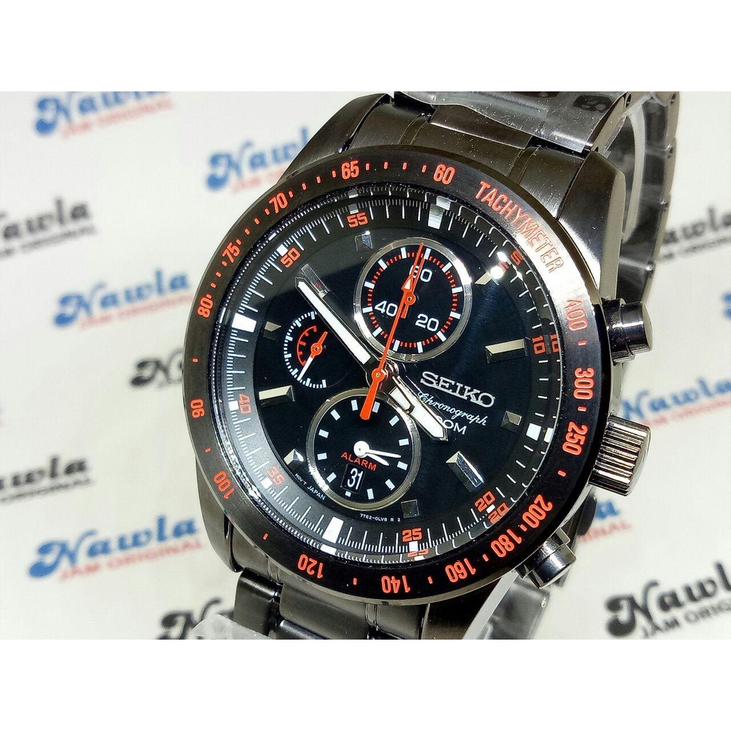 Seiko Quartz SNAD91P1 Chronograph Black - Jam Tangan Pria SNAD91