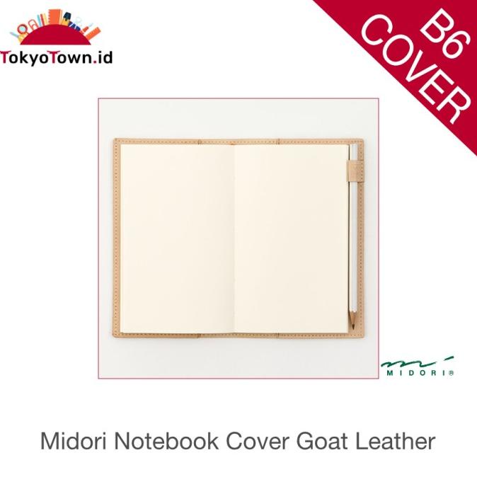 

Midori Notebook Goat Leather Cover B6 slim