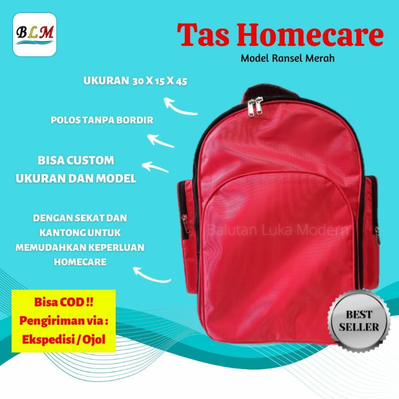 Tas Perawat Homecare Ransel Polos Tanpa Bordir