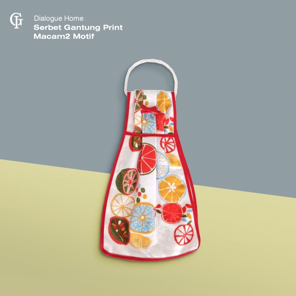 Lap Serbet Microfiber / Lap Serbet Serbaguna / Serbet Gantung Print Macam-Macam Motif