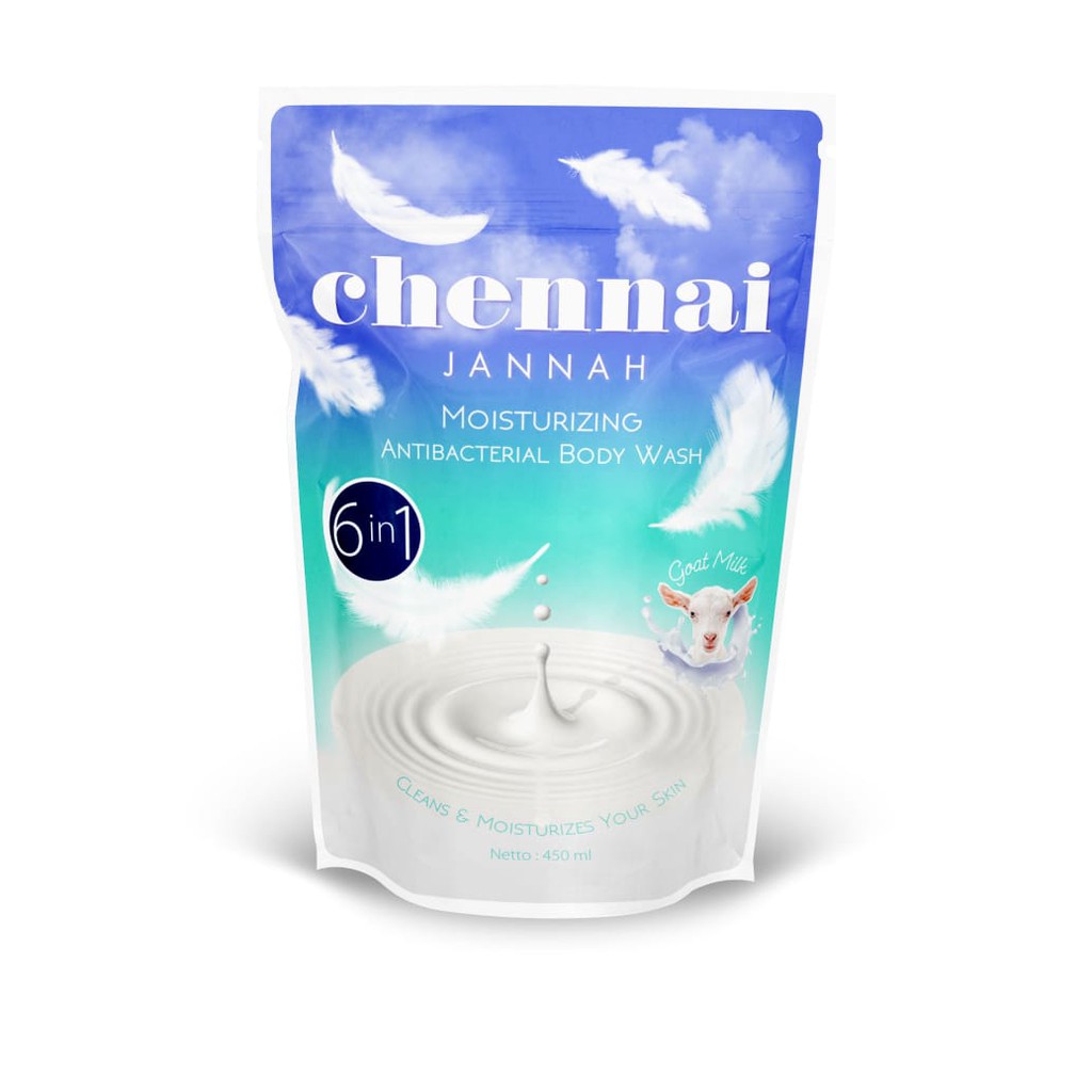 Chennai Jannah Antibacterial Body Wash 400ml White (Goat Milk)