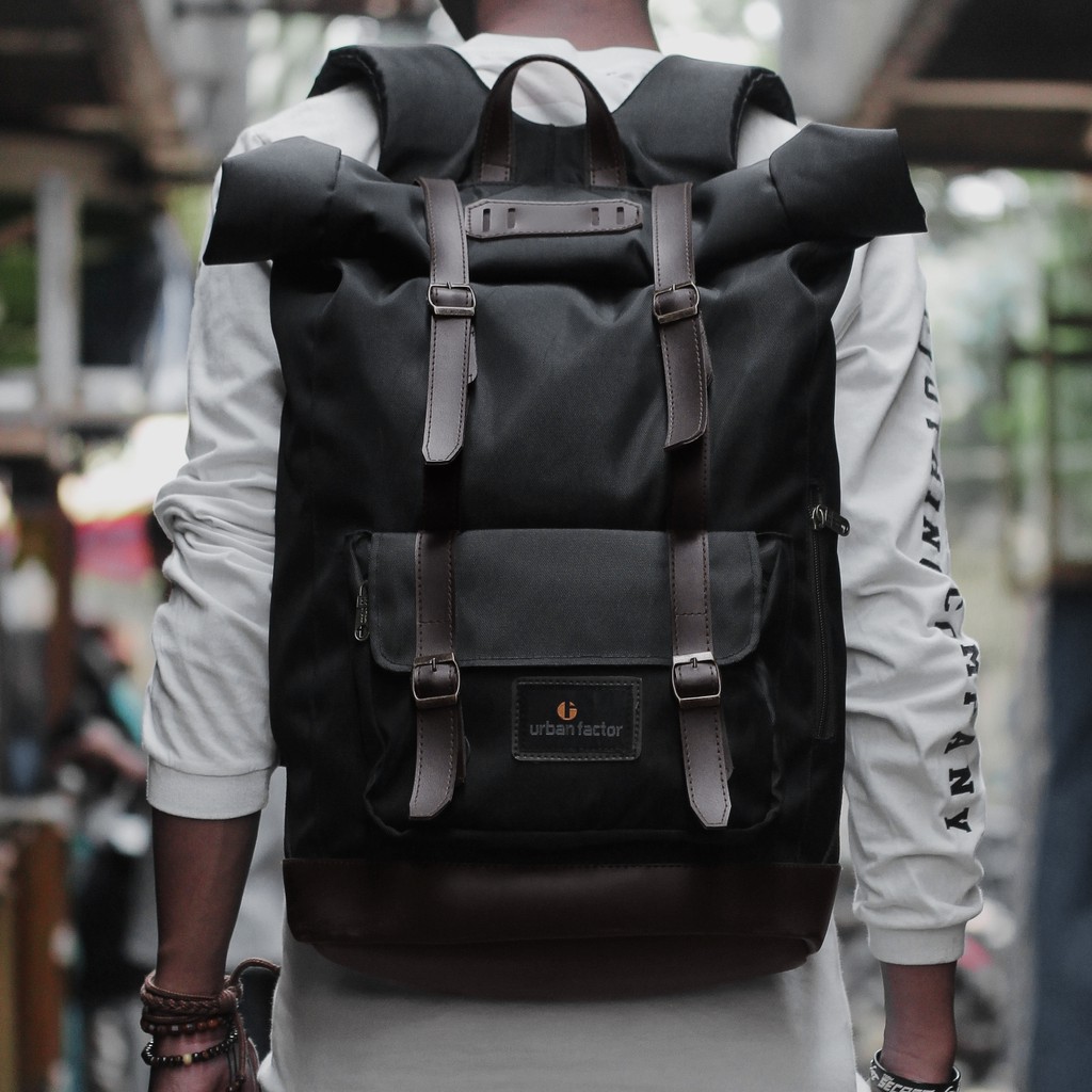 JAM SESSION BLACK |Urban Factor x FORIND|Tas Ransel Punggung Ori Bag Pria Wanita Backpack Baru Besar