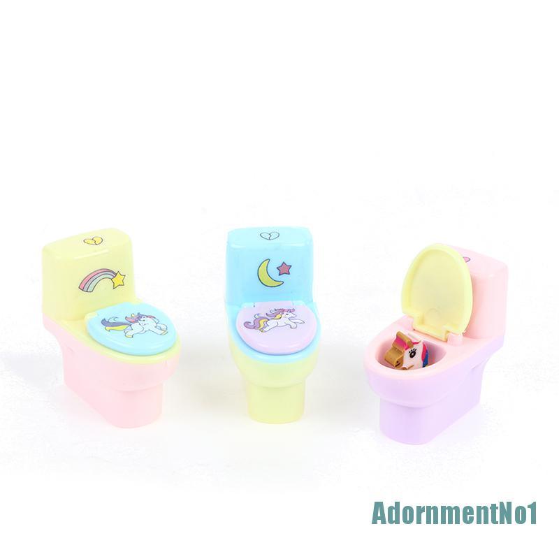 (AdornmentNo1) 2pcs Rautan Pensil Bentuk Toilet Kartun Untuk Stationery Kantor