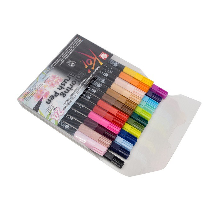 Sakura Koi Coloring Brush Pen - 24 Color Set