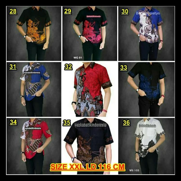 Terlaris Jual Baju Batik Pria Ukuran Xxl Jumbo Big Size Kemeja Batik Pria Xxl 5 - Kuning, Xxl