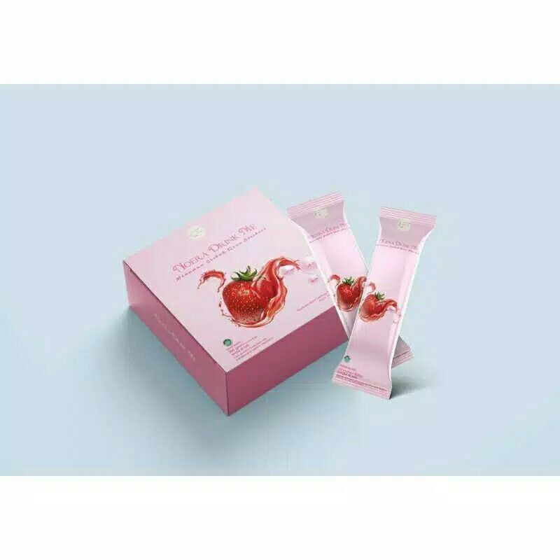 Noera Collagen Drink Strawberry 1 box 15 sachet - Kolagen Nora Official Asli Grosir Murah 100%