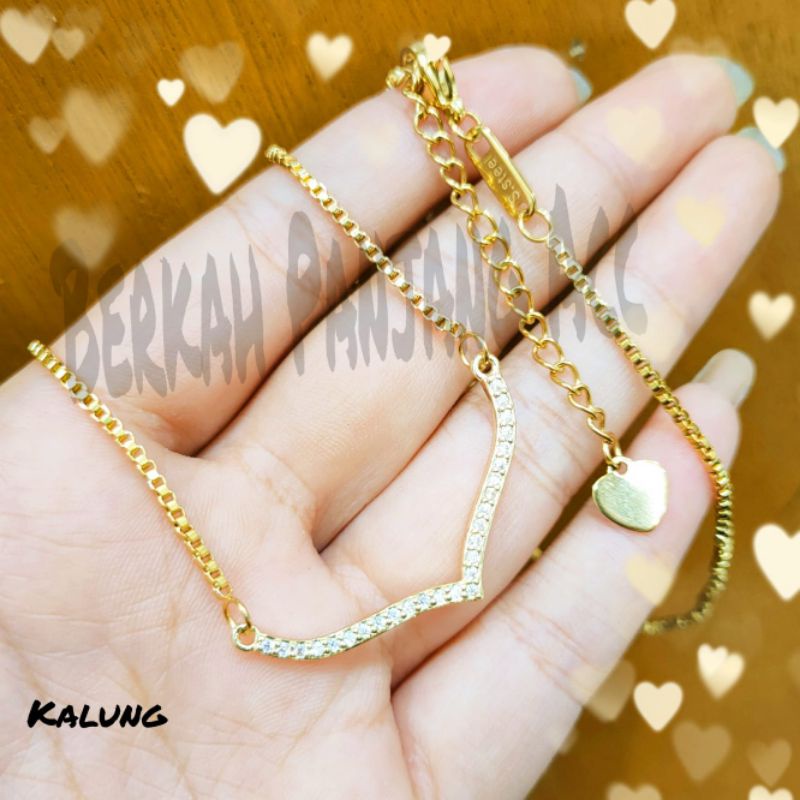 FUJI DIAMOND KALUNG&amp;GELANG TITANIUM PERHIASAN EMAS FASHION KOREA TERBAIK ANTI KARAT DAN ANTI LUNTUR