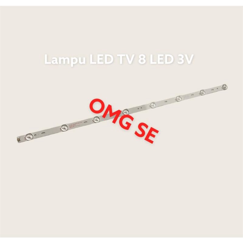 lampu LED TV 8 kancing 3V
