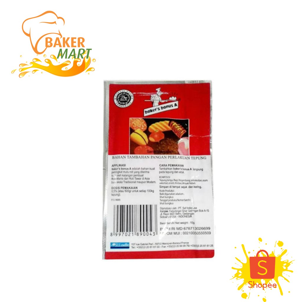 

Baker's Bonus Bread Improver Sachet 10gr