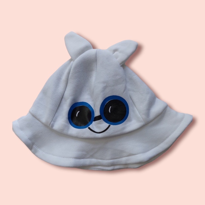 Bucket Hat Anak Sablon Karakter Lucu Usia 8 Bulan - 3 Tahun Laki Perempuan Bahan Kualitas Premium