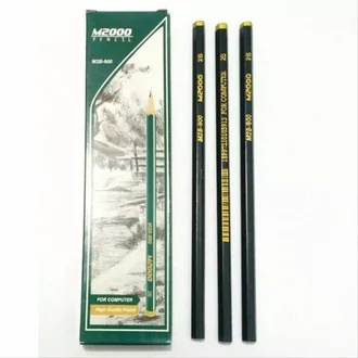 12Pcs 1Lusin Pensil 2B For Computer M2000 Murah