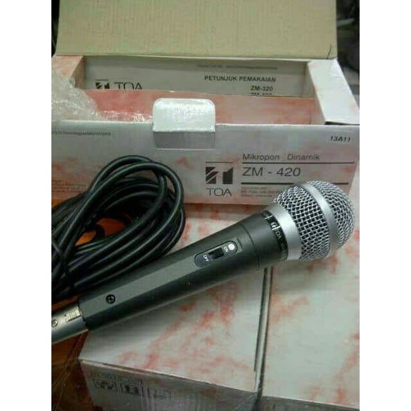 Mic Kabel Dynamic TOA ZM 420 Original  TOA Microphone ZM-420